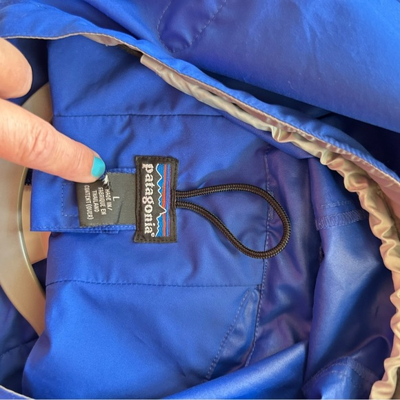 Patagonia Royal Blue Outdoor Krystal Jacket water resistant hooded jacket Y2K - Picture 9 of 9